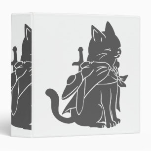 Warrior cat silhouette - Choose background color Binder