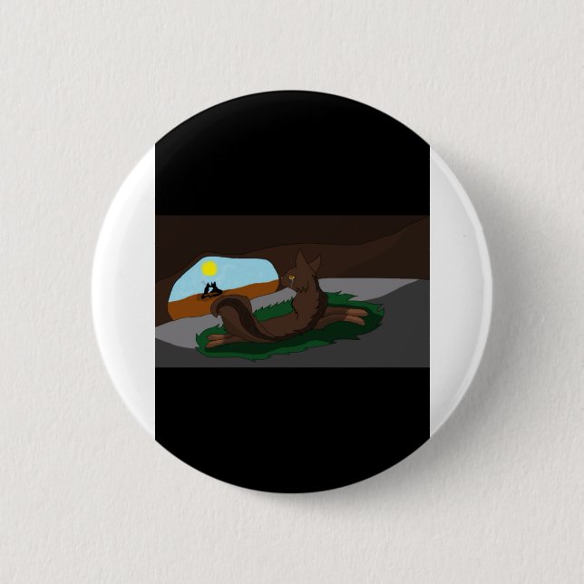 Warrior cats 2 inch round button (Front)