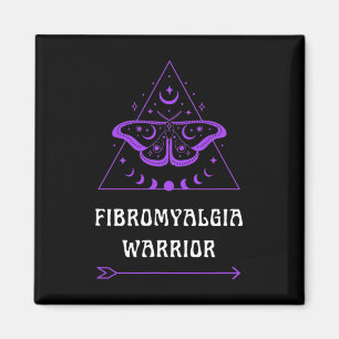 Warrior Chronic Illness Awareness Purple Boho Magnet