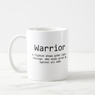 Warrior Coffee Mug, Custom Name Warrior Mug, Perso Mug