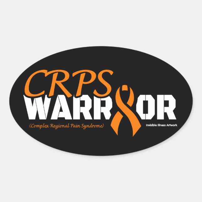 WARRIOR...CRPS OVAL STICKER (Front)