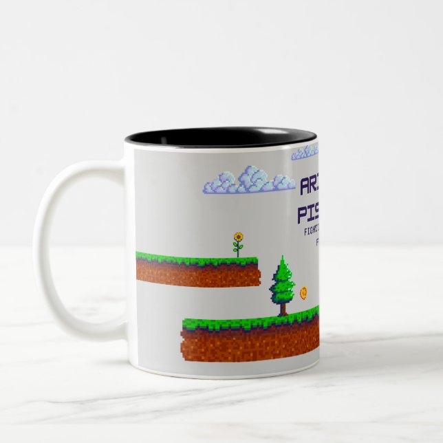 Warrior Dreamer - Aries Sun, Pisces Moon Zodiac Mu Two-Tone Coffee Mug (Left)