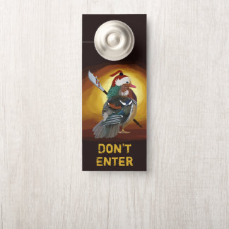 Warrior Duck Bathroom Door Hanger