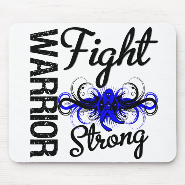 Warrior Fight Strong Colon Cancer Mouse Pad (Front)