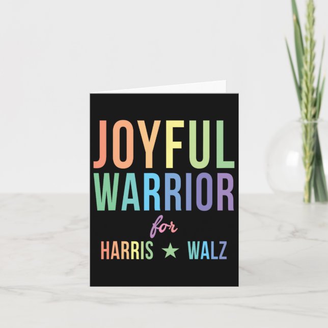Warrior For Kamala Harris Tim Walz 2024 2  Card (Front)