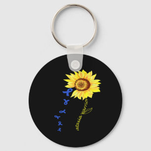 Warrior Fun Design Ataxia Awareness. Keychain