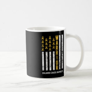 Warrior Gold Ribbon Childhood Cancer Awareness  Coffee Mug