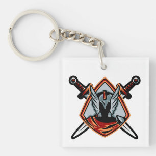 Warrior Helmet Keychain