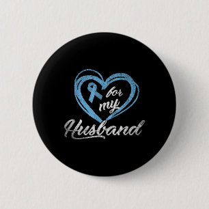 Warrior Husband Wife Prostate Cancer Awareness 2 Inch Round Button
