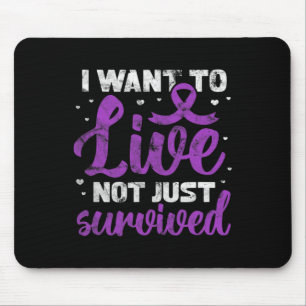 Warrior I Want To Live Not Just Survived Grunge Mouse Pad