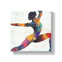 Warrior II Pose Stretched Canvas Print