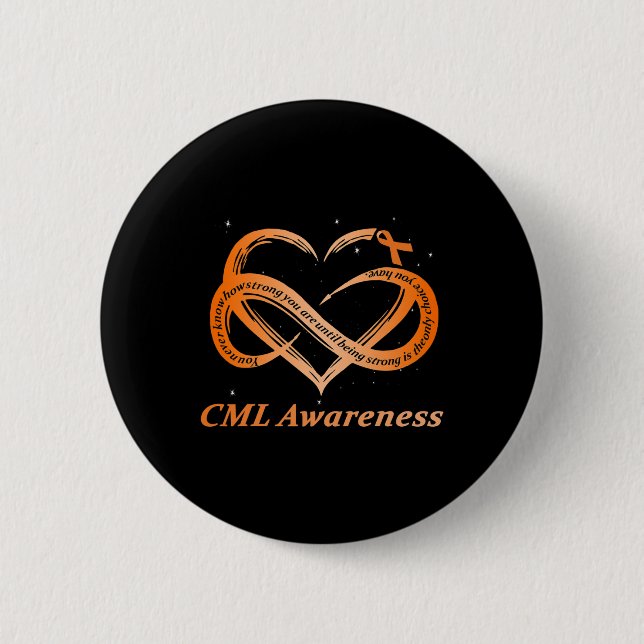 Warrior I'm Fine Chronic Myeloid Leukaemia Awarene 2 Inch Round Button (Front)
