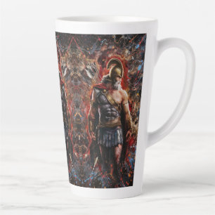 Warrior in Battle Stance Latte Mug