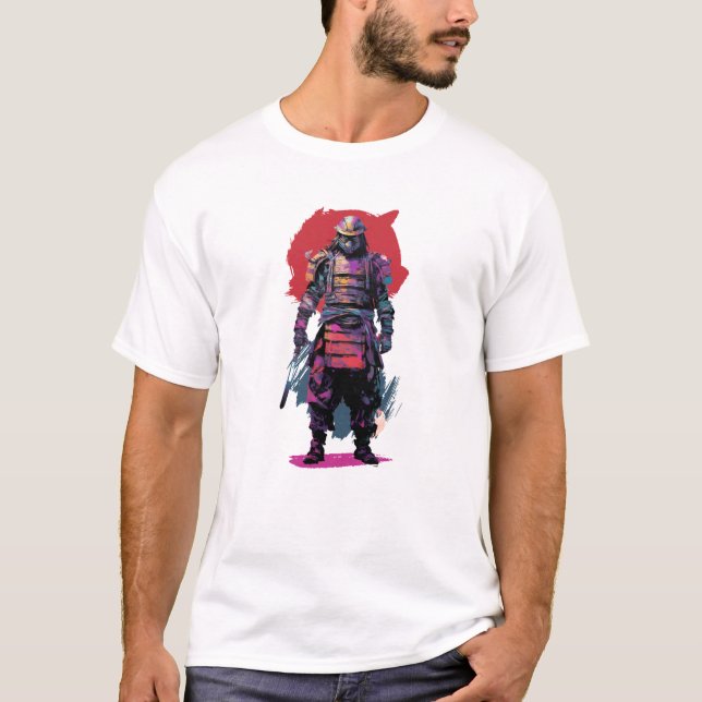 Warrior In Brush Style T-Shirt (Front)