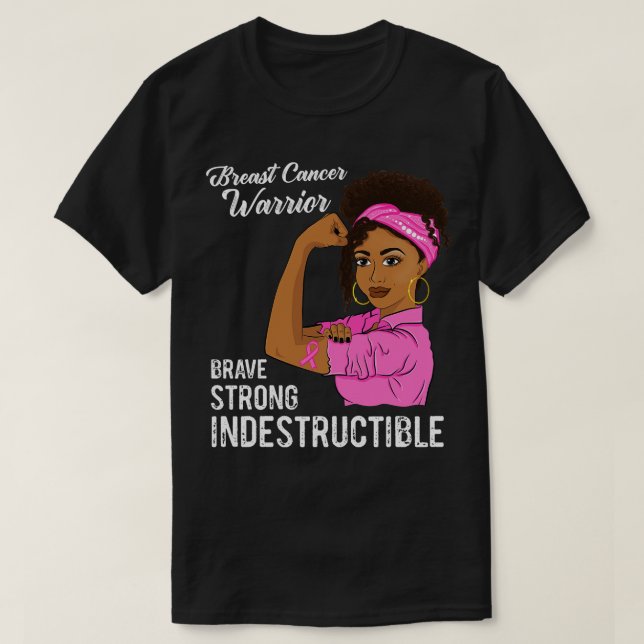 Warrior Indestructible Pink Survivor T-Shirt (Design Front)