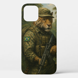 Warrior jaguar of the Brazilian jungle iPhone 12 Case