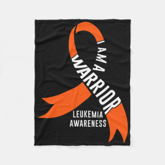 Warrior Leukaemia Awareness Blood Cancer Chemother Fleece Blanket