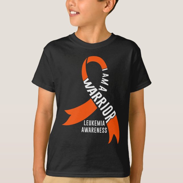 Warrior Leukaemia Awareness Blood Cancer Chemother T-Shirt (Front)