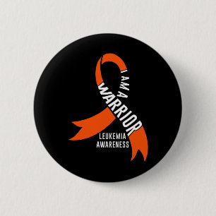 Warrior Leukemia Awareness Blood Cancer Chemothera 2 Inch Round Button