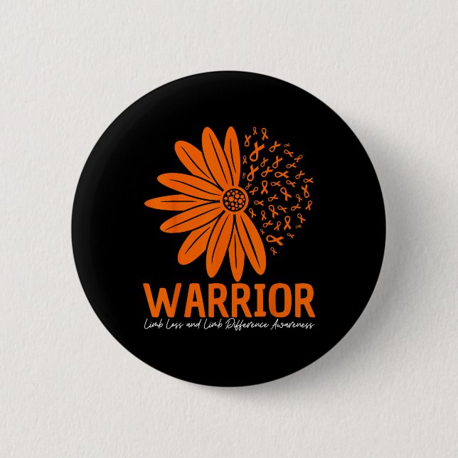 Warrior Limb Loss &amp; Limb Difference Awareness  2 Inch Round Button (Front)