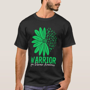 Warrior Lyme Disease Awareness Flower Ribbon Green T-Shirt