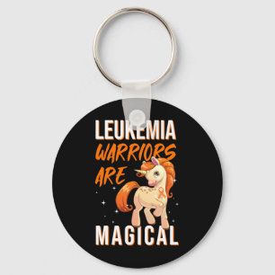 Warrior Magical Unicorn Orange Ribbon Hematologist Keychain