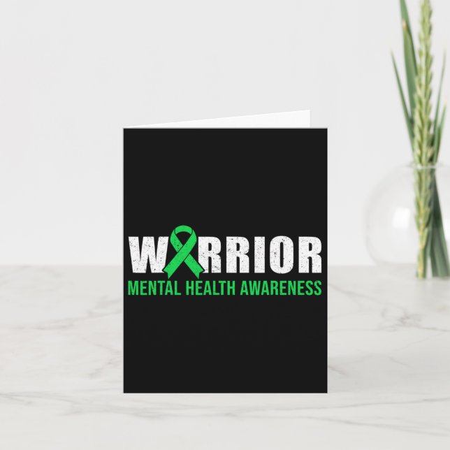 Warrior - Mental Health Awareness Month  Card (Front)