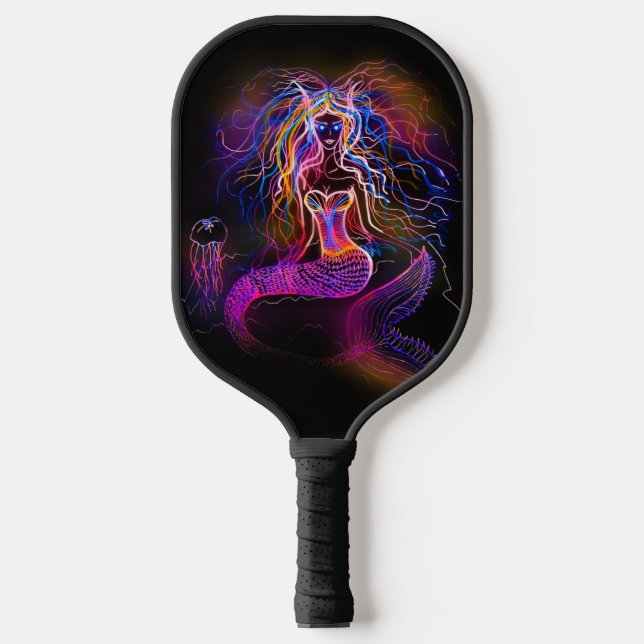 Warrior Mermaid Pickleball Paddle (Front)