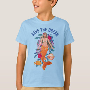 Warrior Mermaid - Save The Ocean T-Shirt
