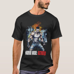 Warrior Mode Activated Men Black T-Shirt