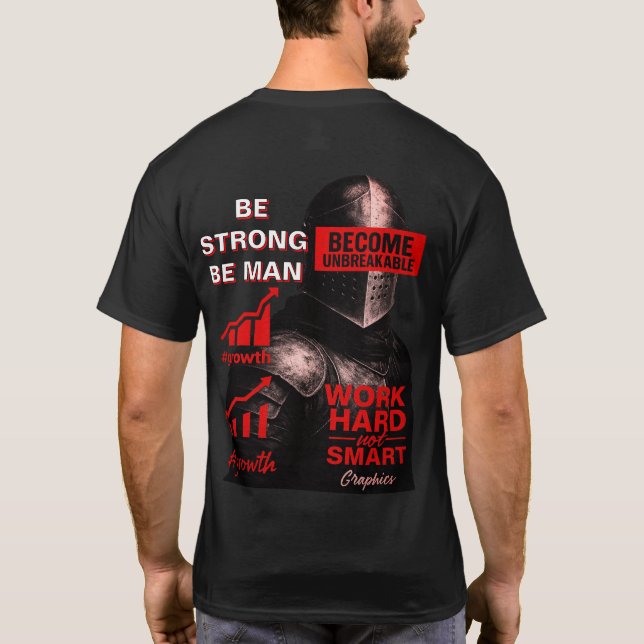 Warrior Motivational Quote T-Shirt Lead with Power (Back)