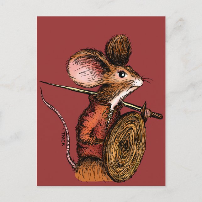 Warrior Mouse Postcard (Front)