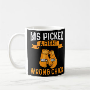 Warrior Ms Picked A Fight Multiple Sclerosis Aware Coffee Mug