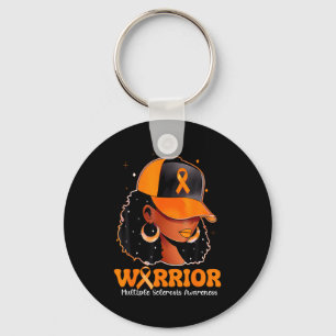 Warrior Multiple Sclerosis Awareness Black Woman _ Keychain