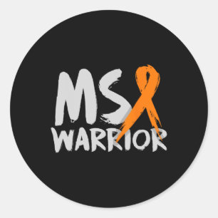 Warrior Multiple Sclerosis Awareness Month  Classic Round Sticker