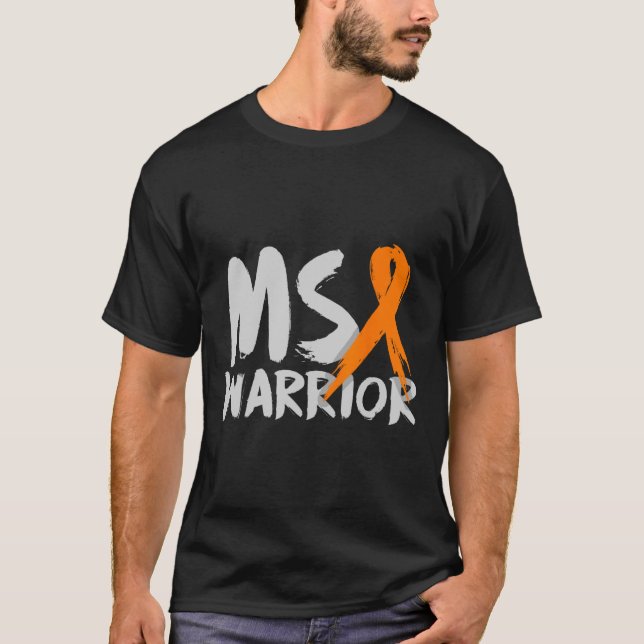 Warrior Multiple Sclerosis Awareness Month  T-Shirt (Front)
