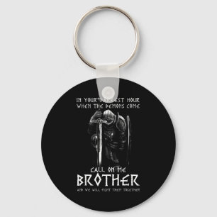 Warrior Of God Call On Me Bother Fight Knight Temp Keychain
