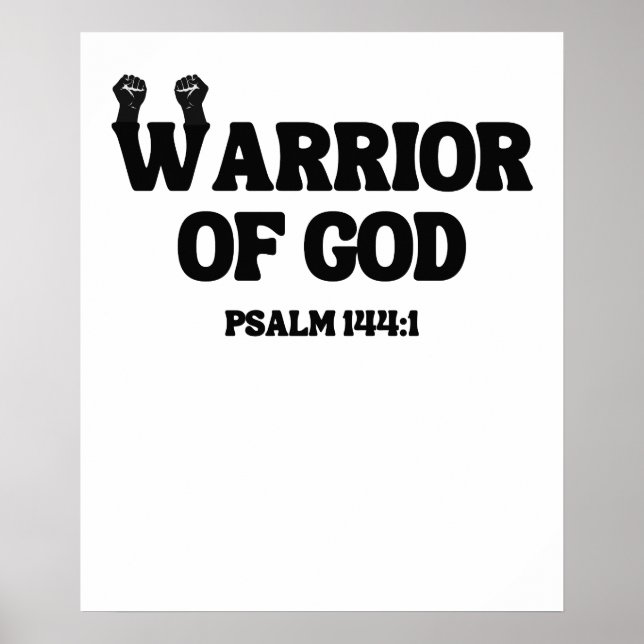 Warrior of God – Psalm 144:1 Poster (Front)