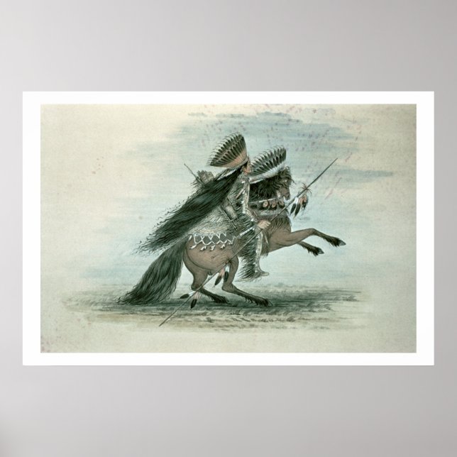 Warrior of the Crow Tribe (w/c on paper) Poster (Front)