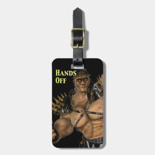 Warrior Ogre Says Hands Off Easy ID Personalized Luggage Tag
