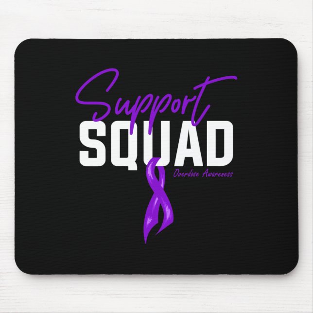 Warrior Overdose Awareness Month Support Squad Pur Mouse Pad (Front)