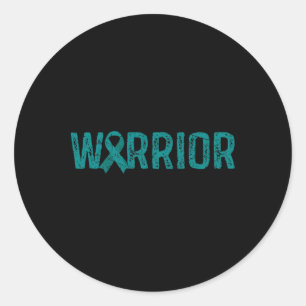 Warrior Polycystic Kidney Disease Awareness  Classic Round Sticker