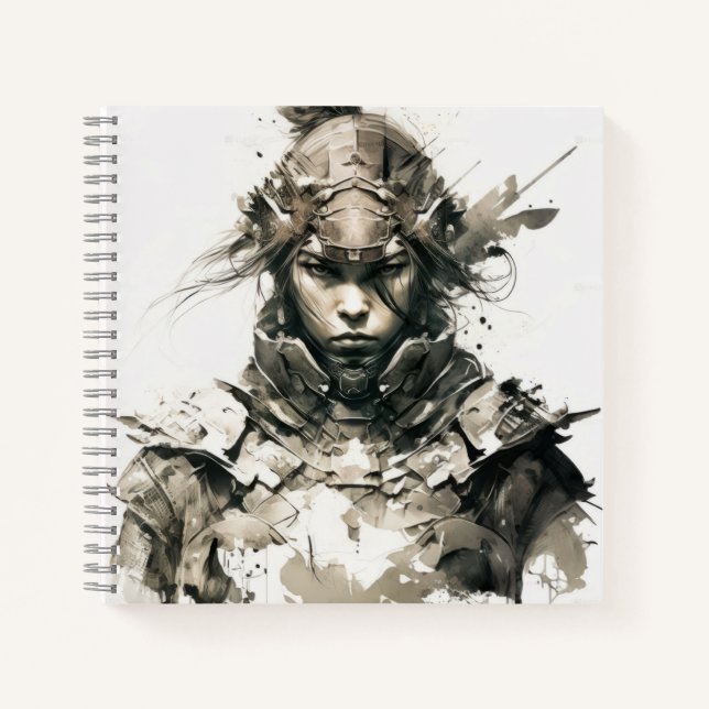 Warrior Portrait Painting Historic Adventure Notebook (Front)