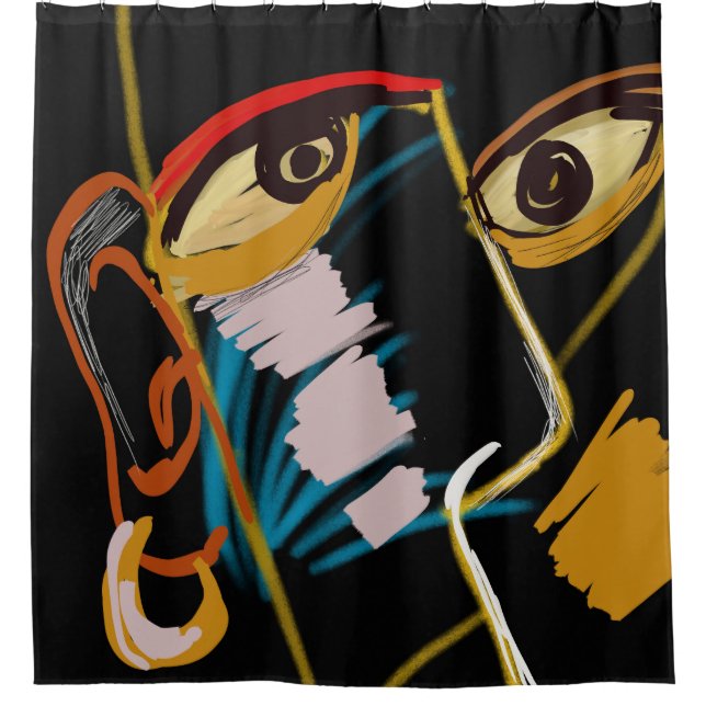 Warrior Portrait: Primitive Oil Abstraction (Front)