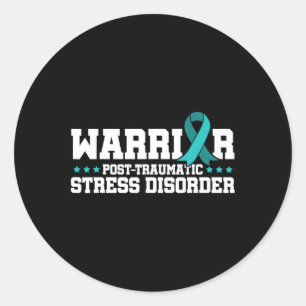 Warrior Post-traumatic Stress Disorder Awareness M Classic Round Sticker
