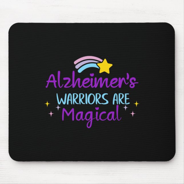 Warrior Purple Ribbon Awareness Dementia Support  Mouse Pad (Front)