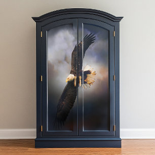 Warrior Queen Flying Bald Eagle Decoupage Paper