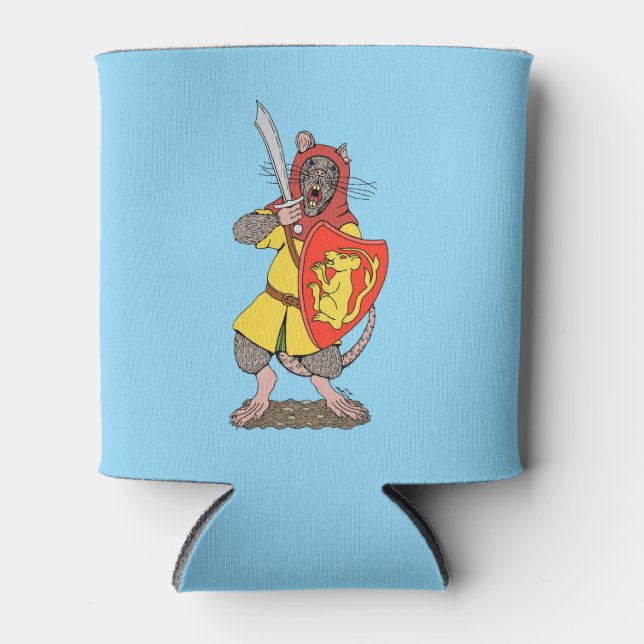 Warrior Rat with Falchion Can Cooler (Front)