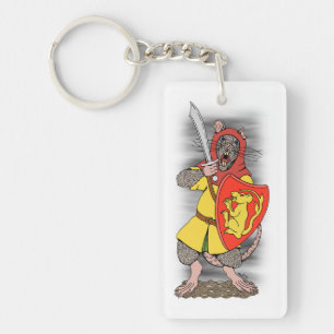 Warrior Rat with Falchion Keychain