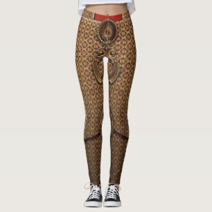 Warrior Red Ombre Pattern Leggings